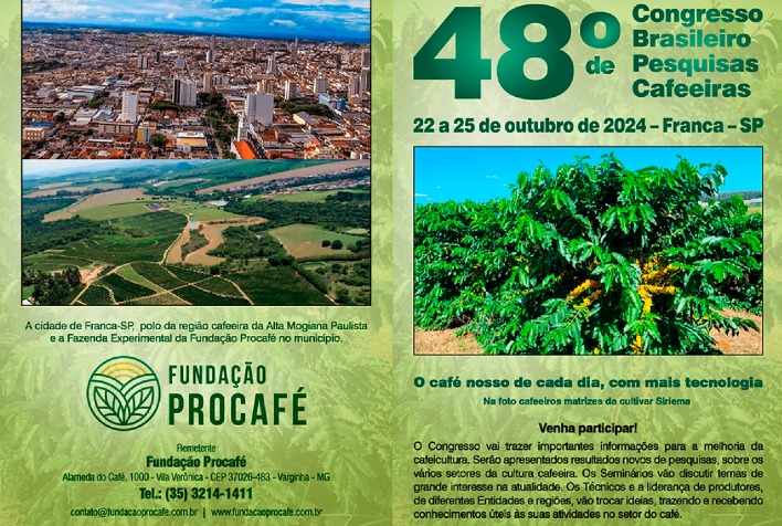 48º Congresso Brasileiro de Pesquisas Cafeeiras: Inovações e Conhecimento para o Setor